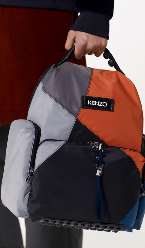 Backpack University, Dream Backpack, Burton Backpack, Kenzo Logo, Kenzo Clothing, Leather Bag Design, Blue Suit Men, Trendy Patterns, Trendy Backpacks