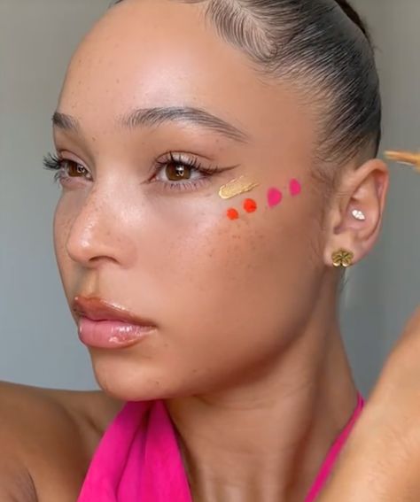 Sunset blush by TikTok/ @alissajanay1 Different Blush Looks, Summer Blush, Sunset Blush Makeup, Sunset Blush, Sunset Eyeshadow, Sunset Makeup Looks, Blush Makeup Looks, Milani Conceal And Perfect, Blush Trend