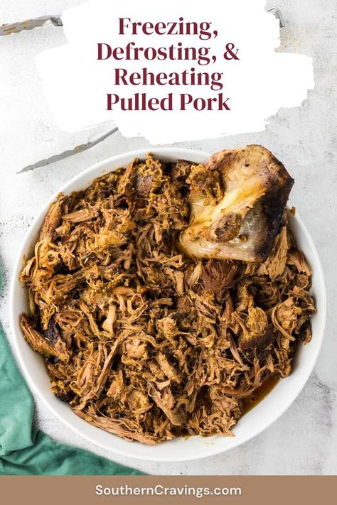 Reheat Pulled Pork, Leftover Shredded Pork, Shredded Pork Crockpot, Freezing Pulled Pork, Cooking Pork Shoulder, Smoked Pork Shoulder, Pulled Pork Leftovers, Freezer Friendly Meals, Leftover Pork