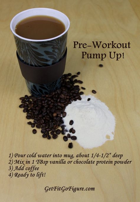 My fav pre-workout, Coffee and protein powder! YUM! GetFitGoFigure.com Pre Workout Coffee, Yoga Information, Gym Diet, Figure Competition, Workout Snacks, Chocolate Protein Powder, Workout Supplements, Chocolate Protein, Pre Workout