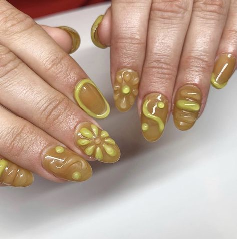 Chartreuse Nails, Nail Designs, Convenience Store Products, Nail Art, Nails, Beauty, Art, Nail Arts