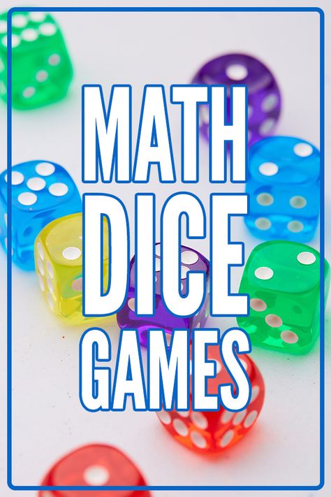 10 Math Dice Games for Kids: Addition, Multipication, Place Value & More Multiplication Dice Games, Dice Games For Kids, Homeschool Math Games, Dice Math Games, 5th Grade Math Games, Easy Math Games, Geometry Games, Math Card Games, Free Math Games