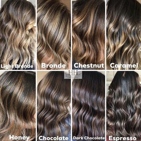 The Best Hair Color Chart with All Shades of Blonde, Brown, Red & Black Hair Color Wheel, Hair Color Names, Brown Hair Color Chart, Hair Color Swatches, Hair Color Brown Chestnut, Hair Color Guide, Bella Hair, Chocolate Hair, Hair Color Burgundy