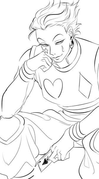 Hisoka Hunter x Hunter Kitten Drawing, Anime Lineart, Coloring Pages Inspirational, Cool Coloring Pages, Coloring Book Art, Free Anime, Anime Character Drawing, Anime Inspired, Coloring Pictures