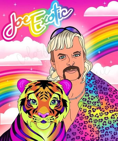 Lisa Frank Wallpaper, Lisa Frank Aesthetic, Frank Wallpaper, Lisa Frank Stickers, Joe Exotic, Lisa Frank, Hippie Art, Trippy Art, A Rainbow