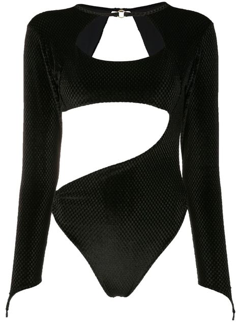 jet black velvet effect open back cut-out detailing round neck long sleeves Just a reminder that this piece must be tried on over your own garments. Leotard Dance Costume, Contemporary Dance Costumes, Black Leotard, Leotard Bodysuit, Awesome Tattoos, Airport Fashion, Cute Winter Outfits, Love Clothing, Contemporary Dance