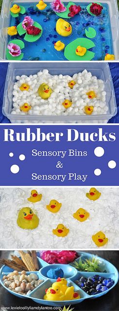 Rubber Ducks Sensory Bins & Sensory Play Rubber Duck Activities, Party Kids Table, Toddler Sensory Bins, Sensory Tubs, Sensory Bags, Activity For Toddlers, Sensory Ideas, Baby Sensory Play, Sensory Activities Toddlers