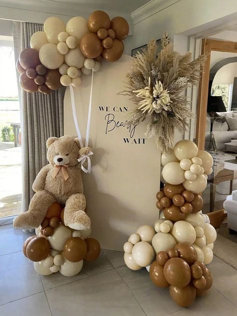 100pcs, Brown Beige Balloon Garland Arch Kit Balloons Birthday Decoration Wedding Engagement Party Christening Baptism Gender Reveal Party Decor Mixed Color    Latex     Event & Party Supplies, size features are:Bust: ,Length: ,Sleeve Length: Twin Baby Shower Ideas Decoration, Barely Wait Baby Shower Theme, Gender Reveal Neutral Theme, We Can Bearly Wait Baby Shower Theme, Beige Balloon Garland, Bearly Wait Baby Shower Ideas, Gender Reveal Theme Ideas, Bear Themed Baby Shower Ideas, Gender Reveal Neutral