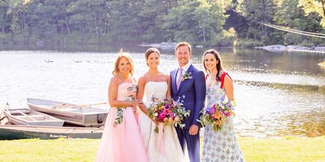 Ellie Monahan and Mark Dobrosky's Nostalgia-Filled Wedding Weekend in the Hudson Valley 80s Themed Costumes, Katie Couric Daughters Wedding, Meadows At Mossy Creek Wedding, Sister Carrie, Millcreek Inn Wedding Utah, Monique Lhuillier Gowns, Katie Couric, Family Style Dinner, Team Bride