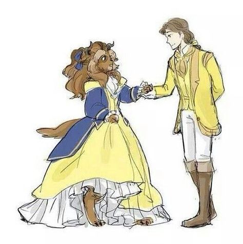 Female! Beast & Male! Beauty Beast Woman, Didney Worl, Disney Amor, Princesas Disney Anime, The Beauty And The Beast, Images Disney, Dark Disney, Wallpaper Disney, Art Disney