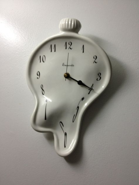 Melting Clock Aesthetic, Surreal Pottery, Clocks Aesthetic, Dali Clock, Melting Clocks, Clock Aesthetic, Aesthetic Clock, Melting Clock, Art Clock