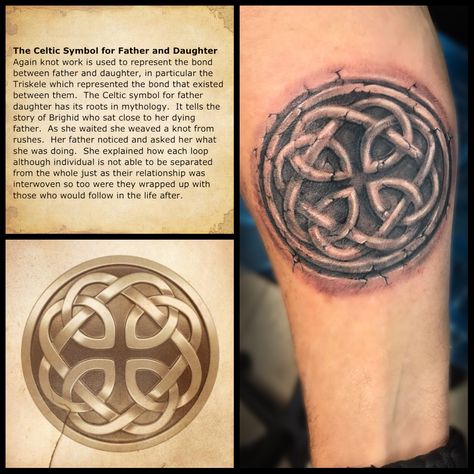 Celtic Father Son Tattoo, Tattoos For Your Daughter Men, Celtic Memorial Tattoo, Celtic Father Daughter Tattoo, Father Daughter Symbol, Daughter And Father Tattoos, Father Daughter Celtic Knot, Tattoos For Your Son, Small Celtic Tattoos