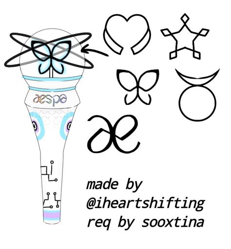 Aespa Fanmade Lightstick, Aespa Lightstick Fanmade, Fake Lightstick Ideas, Fake Lightstick, Kpop Company, Aespa Lightstick, Lightstick Ideas, Kpop Shifting, Kpop Lightstick