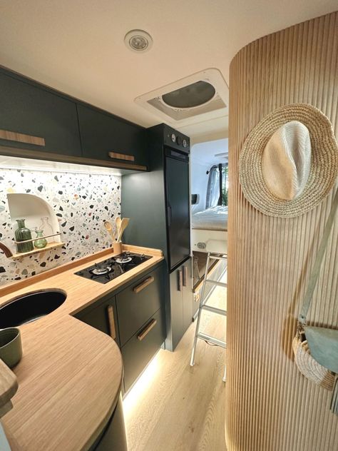 VAN TOUR: LWB Mercedes Sprinter Camper Conversion Apartment on Wheels Mercedes Sprinter Camper Conversion, Vans Life, Symmetrical Aesthetic, Sprinter Camper Conversion, Oak Panelling, Mercedes Sprinter Camper Van, Van Conversion Layout, Australian Slang, Mercedes Sprinter Camper