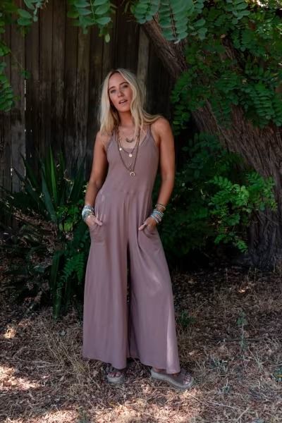 Boho Jumpsuits for Summer | Three Bird Nest Harem Jumpsuits, Three Bird Nest, Boho Jumpsuit, Bird Nest, Fall Looks, Formal Wedding, Western Outfits, Jumpsuit Dress, Smocking