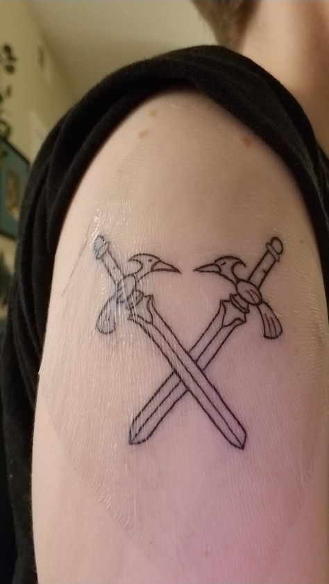 Swords Tattoo, Tattoo Meaning, Deathly Hallows Tattoo, Heart Tattoo, Tattoos With Meaning, Traditional Tattoo, Infinity Tattoo, Swords, Triangle Tattoo