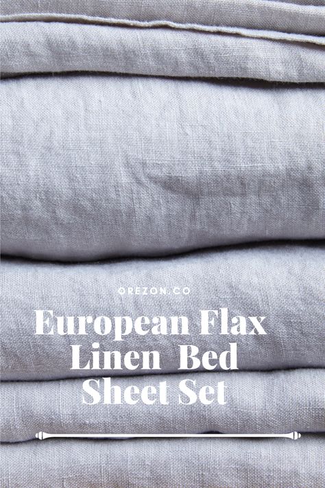 Discover the secret to a perfect night's sleep with our luxurious European Flax Linen Bed Sheet Set. Experience the buttery softness, incredible durability, and unmatched breathability of pure flax linen, meticulously crafted to provide you with the ultimate comfort. Transform your bedroom into a calming sanctuary where you can relax and unwind in sophisticated style. Linen Bed Sheet, Flax Linen Bedding, Washed Linen Duvet Cover, Pure Linen Bedding, Linen Bed Sheets, Linen Bed, Linen Sheet Sets, Buy Linen, Bed Sheet Set