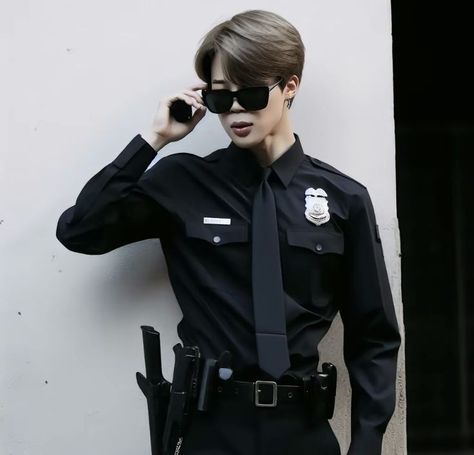 Jimin Police, Jimin's Abs, Jimin Edit, Doctor Picture, Jimin Fanart, Police Officers, Policeman, Park Jimin Bts, Jimin Jungkook