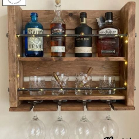 some of our great products to showcase your favorite tipple House Mini Bar Design, Mini Bar Shelf Ideas, Shelf For Glasses Bar, Small Whisky Bar, Small Bar Wall Ideas, Small Drinks Cabinet Ideas, Bar Rack Ideas, Small Bar Counter Design Home, Drinks Cabinet Ideas Home Bars