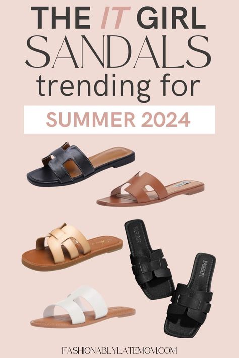 Step into summer in style with the most popular trendy sandals of 2024! From comfortable slides to vacation-ready strappies, we've rounded up the hottest summer sandals for your wardrobe. Explore our blog post for all the must-have styles to elevate your summer shoe game! Sandles Spring 2024, Summer Sandals 2024 Trend, Sandals Trends Summer 2024, 2024 Sandals Women, Summer Sandles 2024, Trending Sandals 2024, Women Sandals 2024, Trendy Sandals 2024, Shoes Summer 2024