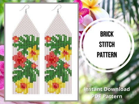 Fringe Earring, Stitch Earrings, Witch Earrings, Beaded Earring, Seed Beading, Brick Stitch Earrings, Brick Stitch Pattern, Seed Bead Patterns, Native American Beadwork