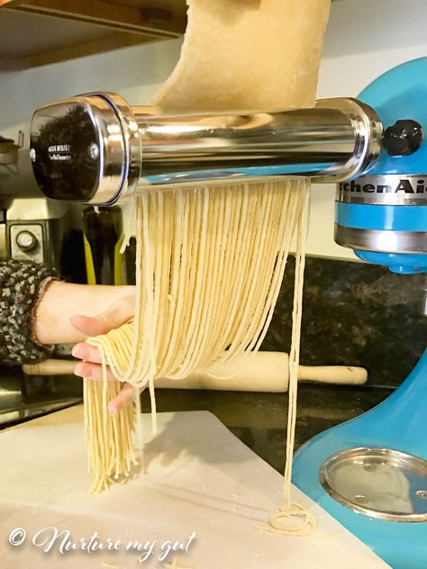 Homemade Gluten Free Pasta made with only 3 ingredients! A super fast and easy recipe that tastes better than the real thing! Turn this versatile dough into your favorite lasagna, spaghetti, fettuccine or ravioli recipe…the possibilities are endless! This easy tutorial below will walk you through how to have pasta on your dinner table in … Homemade Gluten Free Pasta Dough, How To Make Gluten Free Pasta, Gluten Free Homemade Pasta, Gluten Free Ravioli Dough, Gluten Free Noodles Homemade, Gluten Free Noodles Recipe, Vegan Pasta Recipes Homemade, Gluten Free Pasta Dough, Homemade Gluten Free Pasta