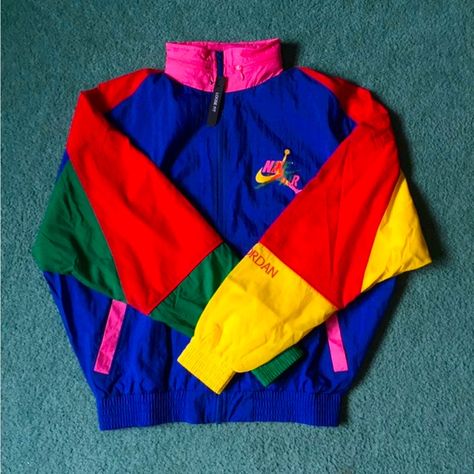 A Very Unique/Rare Nike Air Jordan Vintage Style Windbreaker Jacket (M) -Very Unique/Rare -90’s/Retro -Vintage -Tags Removed -Wore It One Time -Street Wear ***Please Listen Very Carefully> I Have Wore This Jacket One Time And Had Removed All The Tags So Don’t Expect It To Be Like Brand New Or Something. There May Also Probably Be A Small Stain On It Somewhere On The Jacket But Definitely Can Be Removed If It’s Washed. Once Again That’s Just A Maybe Since I Did Wear It One Time & Thank You! 80s Windbreaker Outfit, 90s Streetwear Men, Pixel Clothes, Vintage Jackets Retro, Retro Outfits 90s, Vintage Street Wear, 80s Vintage Fashion, Vintage Tracksuit, Style Windbreaker