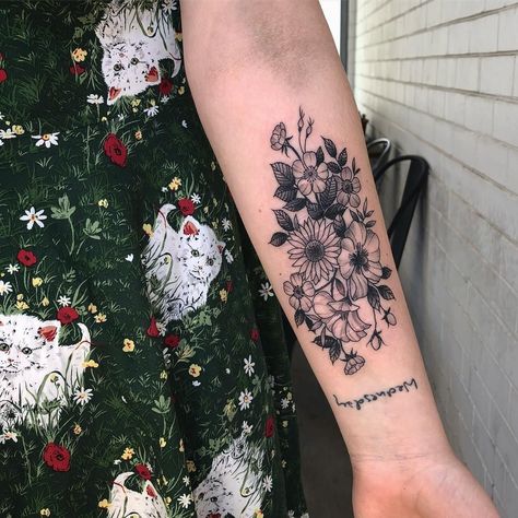 Flower Inner Wrist Tattoo, Inner Wrist Cover Up Tattoos For Women, All Black Tattoo Cover Up, Lower Forearm Tattoo Woman, Inner Wrist Tattoos For Women Cover Up, Cover Up Tattoo Designs For Women, Inner Forearm Tattoos For Women, Flower Cover Up Tattoo, Flower Cover Up Tattoos