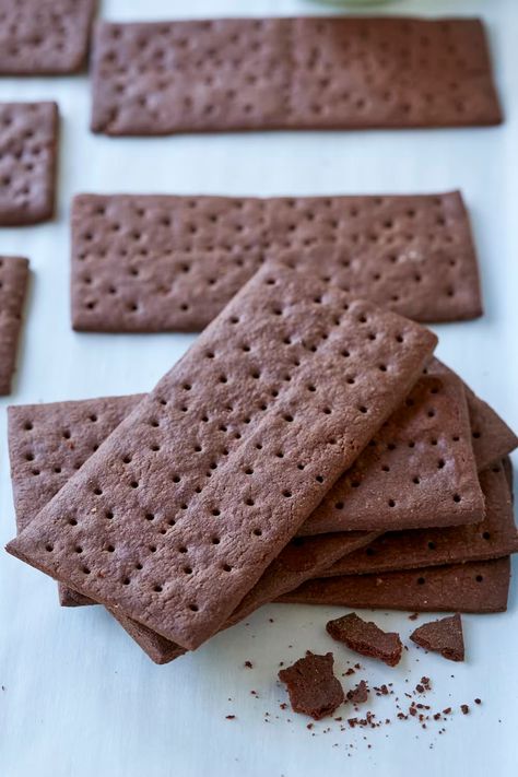 Homemade Chocolate Graham Crackers Recipe - Gemma’s Bigger Bolder Baking Chocolate Crackers Recipe, Homemade Chocolate Graham Crackers, Home Made Graham Crackers, Graham Cracker Cookies Recipe, Chocolate Graham Cracker Recipes, Grahman Crackers Recipe, Gram Cracker Recipes, Diy Graham Crackers, Homemade Gram Crackers