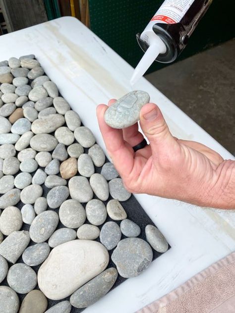 Things To Do With Rocks, Rock Mat, Sauna Kits, Door Mat Diy, Painting Ceiling Fans, Halloween Outdoor, Chef Gifts, Outdoor Decorations, Woodworking Skills