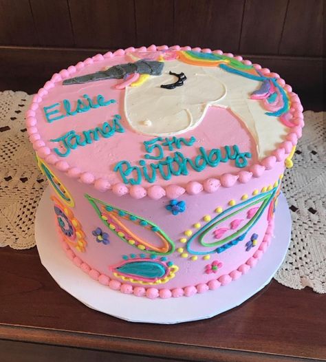 Kendall Birthday, Decorating Cakes, Cartoon Cartoon, Unicorn Cake, 7th Birthday, Cake Decorating, Crafts For Kids, Party Ideas, Birthday Cake