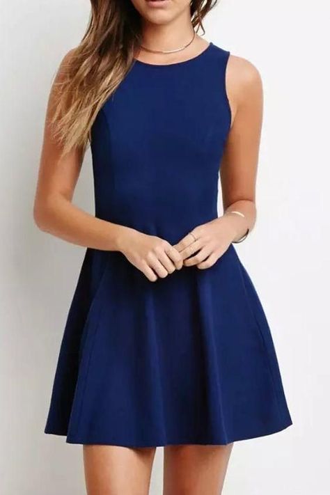 d82118376df344b0010f53909b961db3desc35508901ri 6th Grade Dance Dresses, Short Dress Casual, Navy Blue Short Dress, Basic Mini Dress, Blue Short Dress, Mini Homecoming Dresses, Blue Dress Short, Dress Homecoming, Fitted Mini Dress