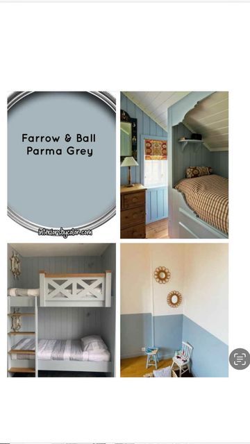 Beach Life Living on Instagram: "Today l’m sharing Farrow & Ball Parma Grey. It’s a mid blue paint that is becoming very popular in every room of the house. Though its cool nature can feel quite formal when contraster with a bright white, it is a firm favourite for those who prefer a clean and crisp finish. Photos: Via Pinterest #farrowandball #coastalhome #coastalliving #coastalblue #hamptonstyle #kitchendesign #kitchen" Farrow Ball Parma Grey, Parma Grey Farrow And Ball, Parma Grey, Cool Nature, Staircase Ideas, Farrow And Ball, Diy Renovation, Coastal Blue, Paint Colors For Home