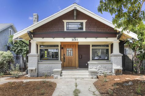 Look Inside: A Sunny $1M California Bungalow With a Must-See Forest Green Kitchen: gallery image 1 Forest Green Kitchen, Bay Window Seat, California Bungalow, Craftsman Style Home, Attic Spaces, Bungalow Style, Craftsman Bungalows, California Cool, Kitchen Trends