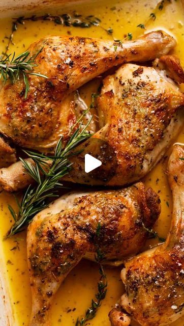 Maryland Chicken, Roast Half Chicken, Crazy Recipes, Chicken Quarter Recipes, Chicken Leg Quarter Recipes, Roasting Garlic In Oven, Chicken Broth Recipes, Leg Quarters, Roasted Garlic Cloves