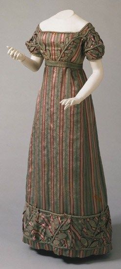 Belted Dress, circa 1823 1820s Fashion, Regency Gown, Regency Era Fashion, Romantic Era, 1800s Fashion, Regency Dress, Regency Fashion, 19th Century Fashion, Philadelphia Museum Of Art