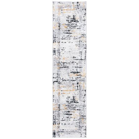 Steelside™ Acosta Area Rug in Gray/Gold/Black & Reviews | Wayfair Gold Runner, Abstract Runner Rug, Gold Rug, Black Area Rugs, Abstract Rug, Distressed Rugs, Power Loom, Indoor Rugs, Grey And Gold