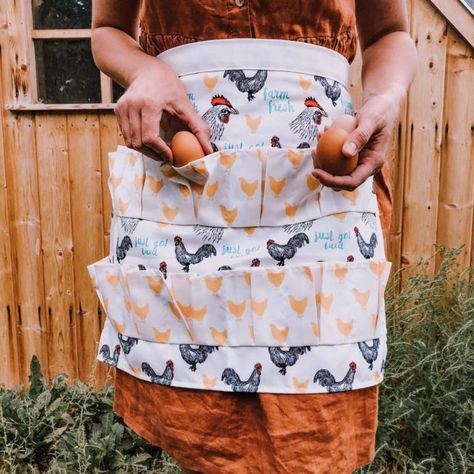 Egg Collecting Apron, Collecting Eggs, Personalized Kids Apron, Kids Clothes Diy, Apron Sewing, Handmade Aprons, Loving Friends, Kids Apron, Raising Chickens