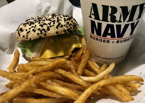 Burger by Army Navy Army Navy Food, Army Food, Coffee With Alcohol, Army & Navy, Food Menu, Food Cravings, Yum Yum, Navy, Coffee