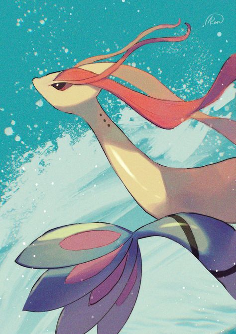 Milotic Pokemon, Pokemon Z, Pokemon Photo, Pokemon Memes, Pokemon Teams, Pokemon Drawings, Pokemon Fan Art, My Pokemon, Cool Pokemon