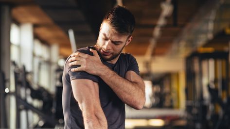 The #1 Best Exercise for Relieving Shoulder Pain, Says Science — Eat This Not That Shoulder Pain Exercises, Delayed Onset Muscle Soreness, Sore Shoulder, Rotator Cuff Tear, Aging Beauty, Health Ideas, Rotator Cuff, Shoulder Muscles, Usain Bolt