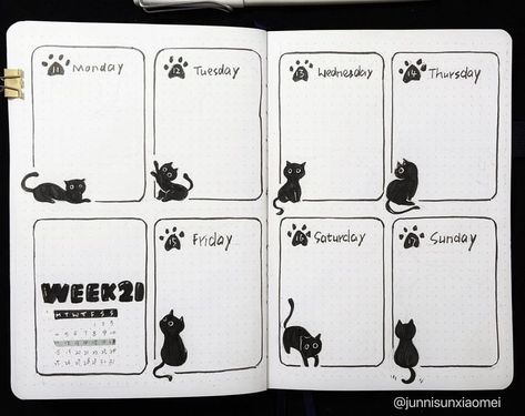 Cat Bullet Journal, Bullet Journal Topics, Cat Planner, Bullet Journal October, Architecture Journal, Bullet Journal Month, Goals Bullet Journal, Bullet Journal Banner, Bullet Journal Hacks