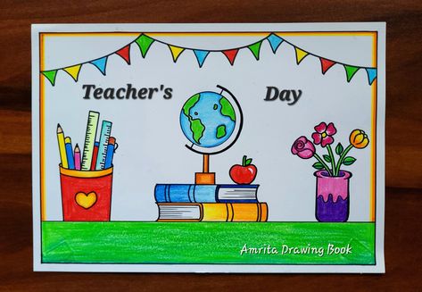 #teachersday #teachersdaydrawing #happyteachersday #happyteachersdaydrawing #worldteachersday 
#teachersdaycelebration 
#nationalteachersday 
#Internationationalteachersday 
#bestteacher 
#easyteachersdaycarddrawing #teachersday2023 
#teachersdayspecialdrawing #drawing #easydrawing #howtodraw #postermaking #2023 #card #carddrawing #easy #stepbystep #beautiful #amritadrawingbook #best Teachers Day Art Drawing, Teachers Day Painting Ideas, Teachers Day Painting, Teacher Drawing Easy, Easy Painting For Kids, Teachers Day Drawing, Teachers Day Special, Teachers Day Poster, Drawing Happy