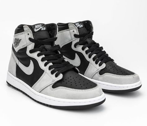 Air Jordan 1 High "Shadow 2.0" Black Smoke Grey 2021 - JustFreshKicks High Tops Jordan, Grey And Black Dunks, Gray High-top Jordan Shoes, Nike Air Jordan 1 Smokey Grey, Grey Black And White Jordan 1, Shadow 2.0 Jordan 1, Air Jordan 1 Shadow 2.0, Jordan 1 Black And Grey, Air Jordan Black White Grey