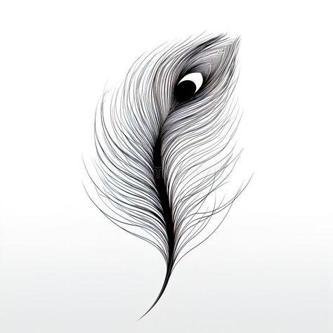 Abstraction peacock feather, black and white on white background royalty free stock images Watercolor Feather, White On White, Peacock Feather, Stock Images Free, Stock Illustration, White Background, Royalty, Royalty Free, Stock Images