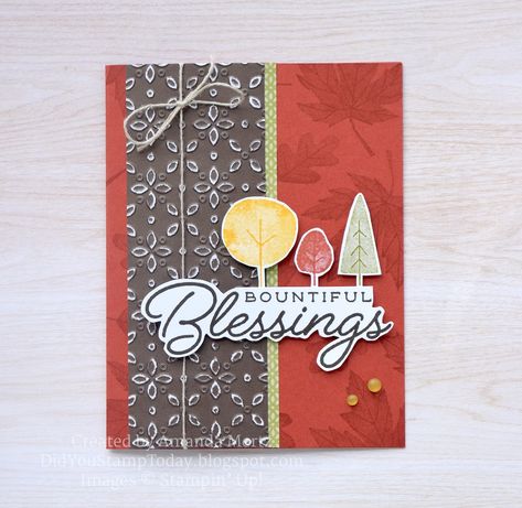 Did You Stamp Today?: Autumn Blessings - Stampin' Up! Autumn To Remember Autumn Blessings, Sweet Days, Crisp Autumn, 12 October, 4th November, Stamp Projects, Autumn Days, Peach Flowers, Sweetest Day