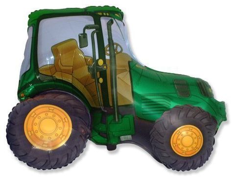 Green Tractor 26" Foil Balloon - Farmyard Party John Deere Tractor Party, Farmyard Party, Tractor Birthday Party, Farm Themed Party, Balloon Clusters, Tractor Party, Mini Bunting, Barn Animals, Tractor Birthday