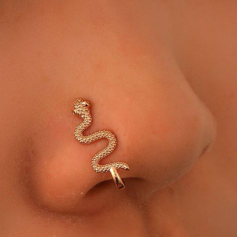 Fake Nose Ring, Snake Gold Nose Ring, Silver Nose Clip, Zircon Nose Jewelry, Body Jewelry, Party Nose Ring, Gift for Her
#GoldNoseRing #NoseRing #SilverNoseRing #SnakeNoseRing #GiftForHer #NoseClip #BirthdayGift #FakeNosePiercing #NosePiercing #FakeNoseRing Ring Necked Snake, Nose Piercing Jewelry Snake, Elegant Snake-shaped Metal Jewelry, Nickel-free Gold Snake Jewelry, Jewelry Making Workshop, Antique Gold Snake-shaped Jewelry, Fake Nose Rings, Fake Nose, Gold Nose Stud