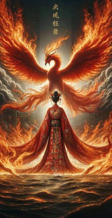 Dragon And Phoenix Art, Flying Phoenix Tattoo, Phoenix And Dragon, Phoenix Bird Art, Phoenix Wallpaper, Phoenix Artwork, Phoenix Fire, Phoenix Images, Tomboy Art