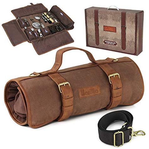 Bar Gadgets, Bartender Kit, Coffee Kit, Travel Bar, Bar Tool Set, Waxed Canvas Bag, Bar Kit, Cocktail Shaker Set, Camping Coffee